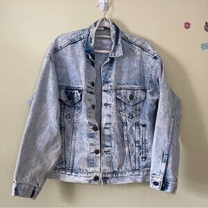 Cowden Vintage 1980s Acid Stone Washed Over Sized Classic Denim Jacket